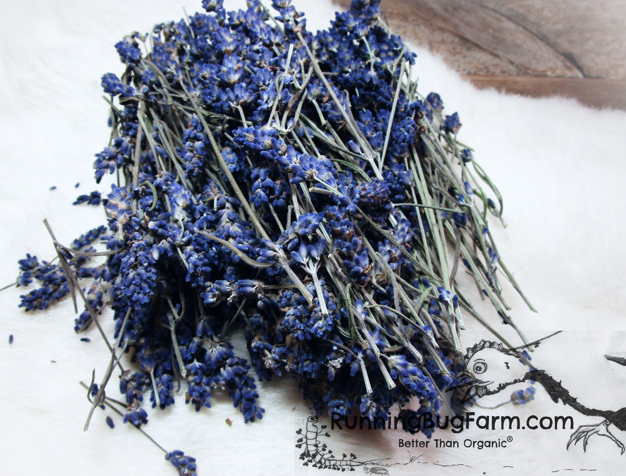Dried Lavender Flower Stalks and Buds Qty: 1 Ounce (Lavandula